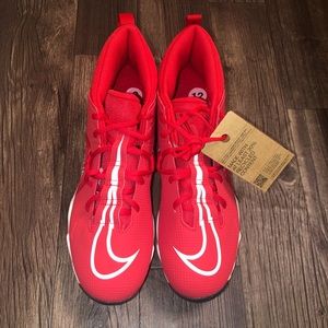 New Nike Alpha Menace 3 Shark Football Cleats Red White CV0582-616 Men NO BOX